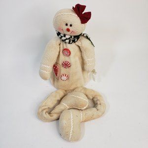 Cloth Snowman Woman Shelf Sitter Spring Iniside Christmas Winter 24" Farmhouse